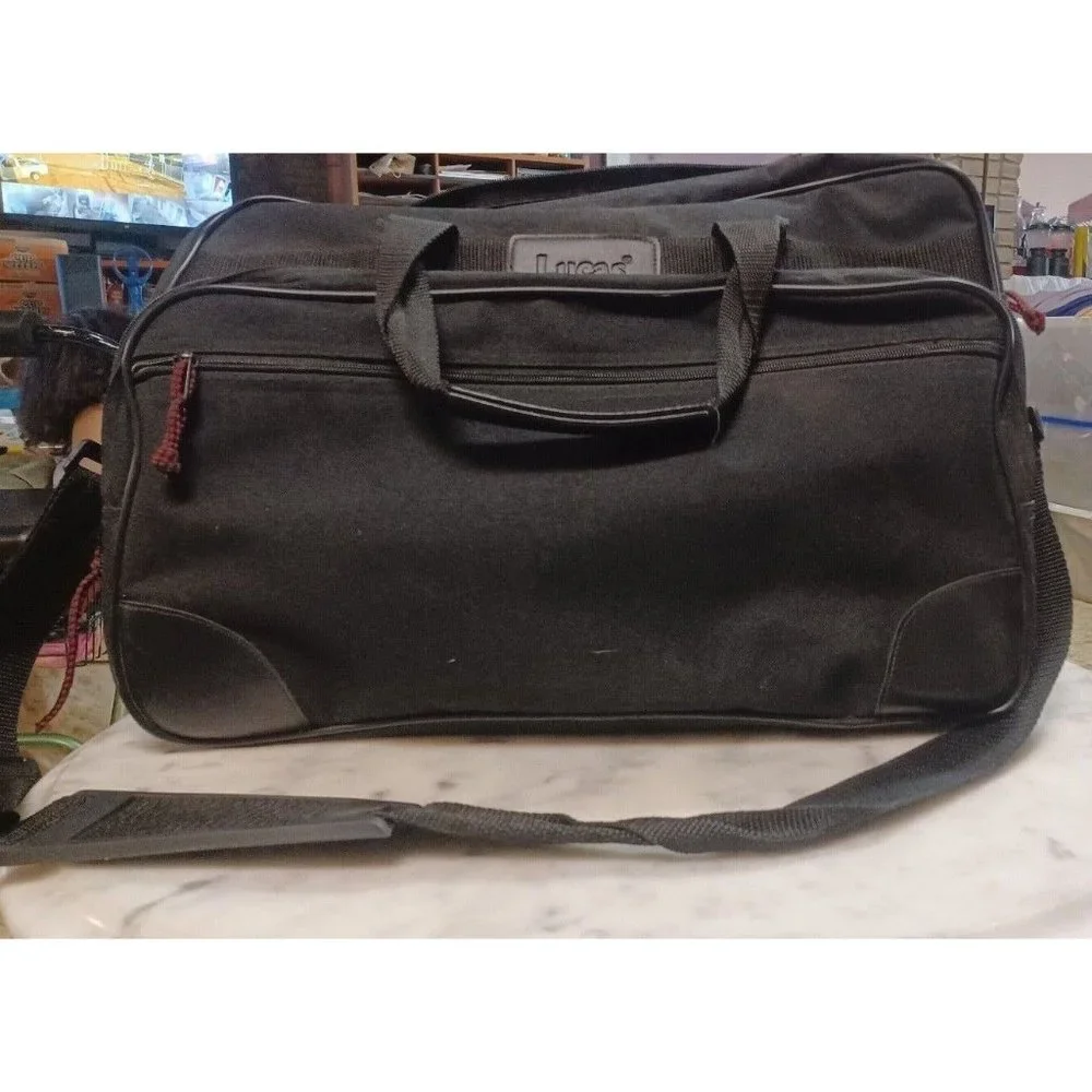 Vintage Softside Messenger/Laptop Bag with Shoulder Strap Black